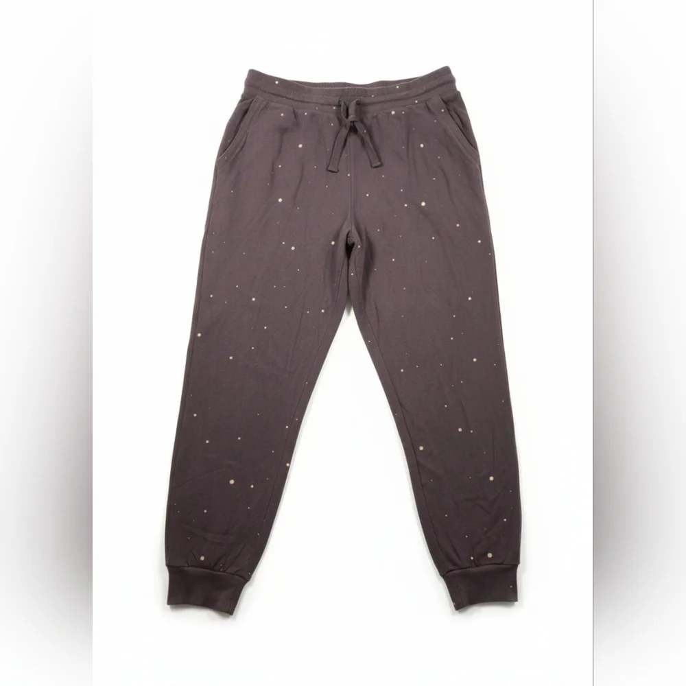 Peloton Rose Gold Speckled Athleisure Jogger Sweatpants L Metallic Paint‎ Drip
